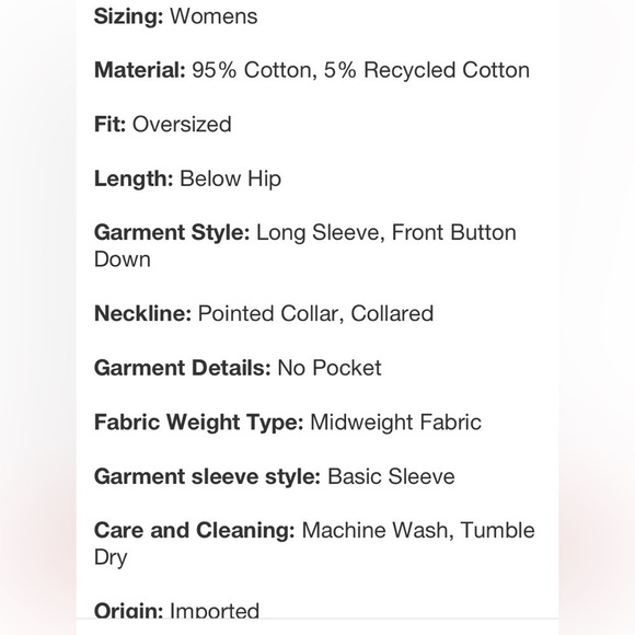 Women's Long Sleeve Denim Oversized
Button Down Shirt - Universal Thread - Picture 9 of 10